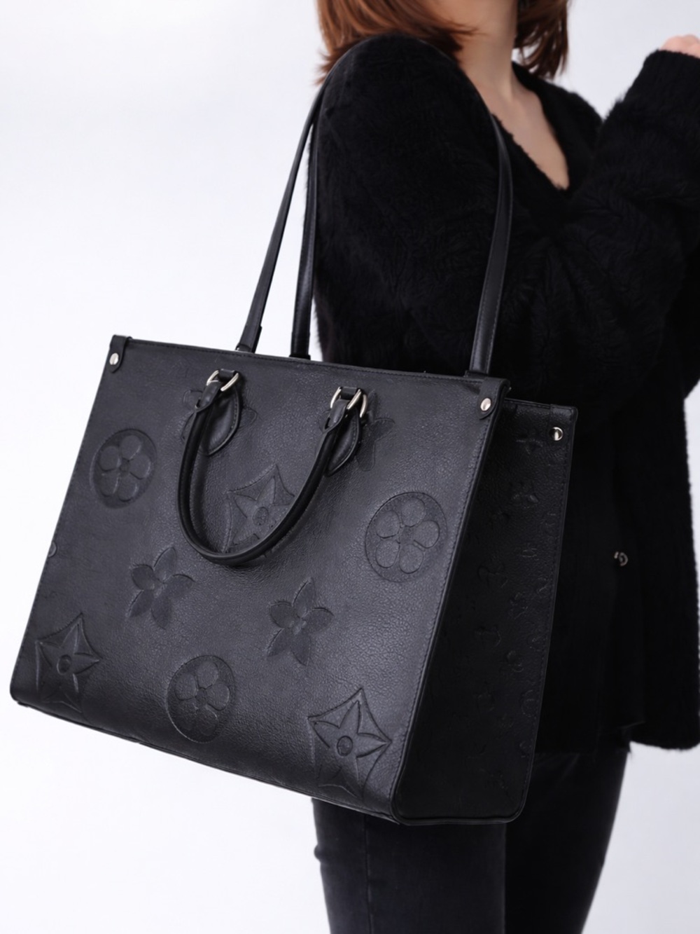 Luxurious Black Designer Tote Bag